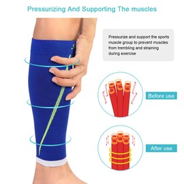 Calf Compression Stockings Without Foot, Calf Bandage Compression Varicose Veins Stockings Compression Sleeves Thrombosis Stockings with Gradient Compression 20-25 mmHg for Running and Sports Recovery