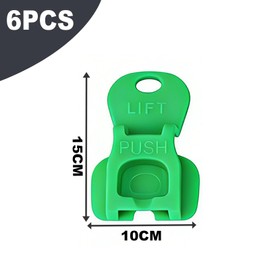 PureSphere 6 Pack Ring Pull Can Openers, Plastic, Random Multicolour