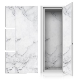 6 Pcs School Locker Magnetic Wallpaper 12" x 12" Removable Waterproof Sheet Trimmable Locker Accessories Wall Magnetic Sticker for School Supplies Office Back to School Essentials(Classic Marble)