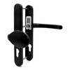 TSS Black UPVC Door Handle Pair Set with offset Lever