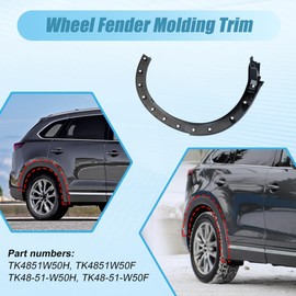 XQSMWF Wheel Arch Fender Molding Trim Wheel Fender Molding Trim Rear Right Side Compatible With Mazda CX-9 2016-2023 2.5L l4#TK48-51-W50F TK4851W50H TK48-51-W50H TK4851W50F