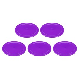 PATIKIL Air Hockey Pucks 2.5 Inches, Pack of 5 Air Hockey Heavy Replacement Pucks for Game Tables Accessories, Purple