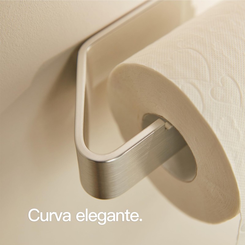 Designfabrik Hamburg Portarotolo carta igienica | Argento | adesivo