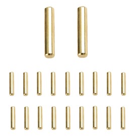 20PCS 1/5 Inch 5mm Shelf pins Gold Metal Cylindrical Shape Pegs Nickel Plated Support Bracket Pin for Cupboard Bookshelf Shelves