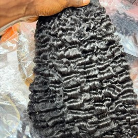 100% Natural Raw Indian Human Hair Best Quality Clean Hair Vendors Wholesaler for Hair Extensions Bundlestyle: Natural Wave, color: Black, Stretched Length: 12 inches