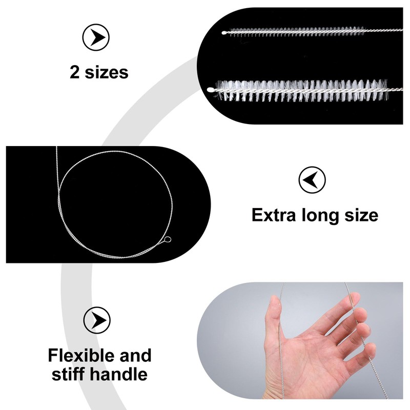4PCS Extra Long Straw Cleaning Brush100cm Slim Wire Brush for