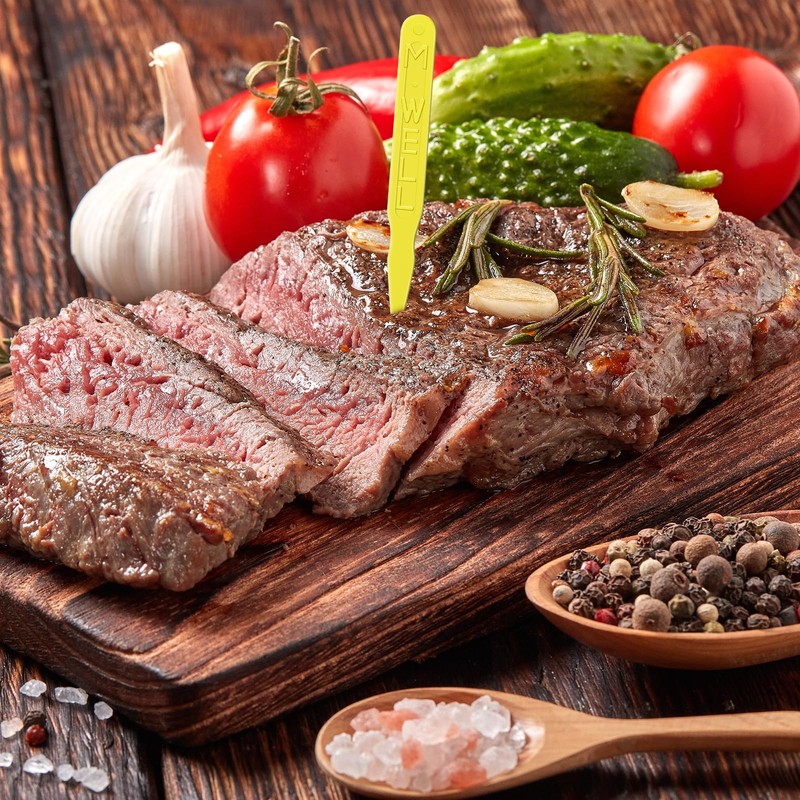 500 Pcs 3 Inch Plastic Steak Markers Colorful Plastic Meat