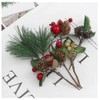 14pcs Christmas Floral Arrangement Artificial Pine Cones Berry Stems Decor