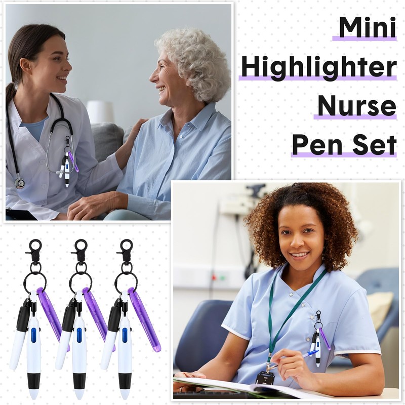 Yexiya 200 Pcs Nurse Pens Set for Badge Including Mini