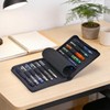 Fountain Pen Case 12 Pens Large Capacity Black Waterproof Canvas