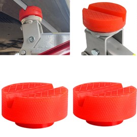 Polyethylene Jack Pad for Trolley Floor Jack Disk Pad Adapter Pinch Weld Jack Adapter Anti-Slip Rail Frame Support Block Jack Stands Pads,2Pcs,Red