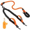 SlowTon Double Dog Lead - 360° Swivel Heavy Duty Reflective