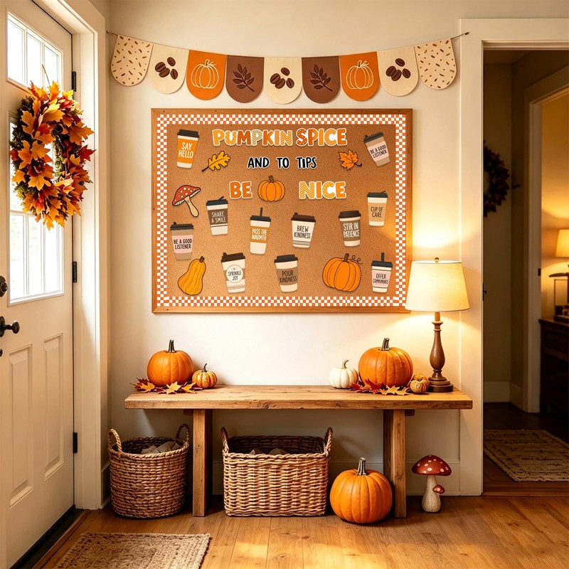 50Pcs Fall Bulletin Board Decorations, Autumn Classroom Decor