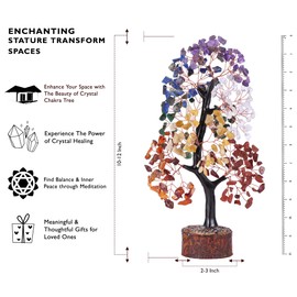 Seven Chakra Tree - Gemstone and Crystal - Crystal Tree of Life - Money Tree - Chakra Stones - Home Decor - Gem Tree - Crystal Gifts for Women