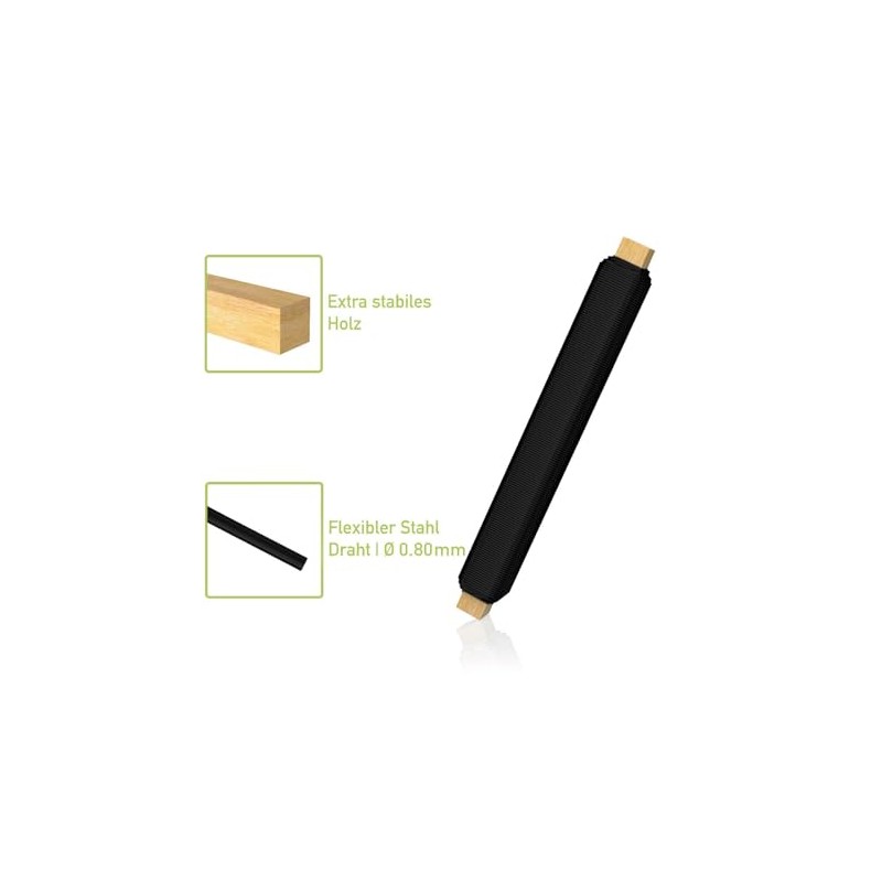 Premium Craft Wire 3X | Black | Diameter 0.80 mm,