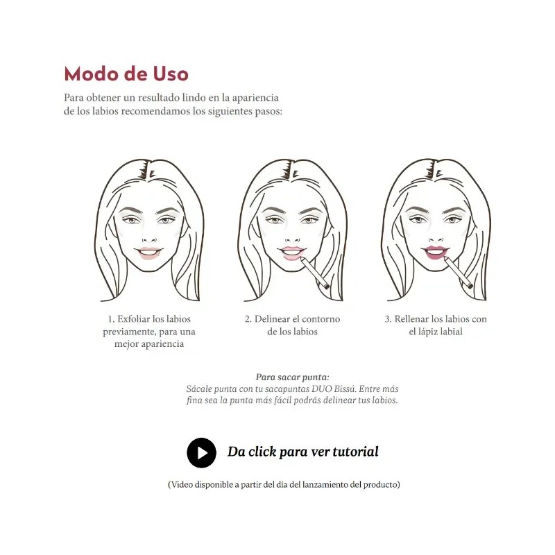 Lapiz Labial Bissú Varios Tonos