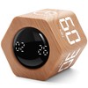 Exlliy Pomodoro Timer 1,5,10,30,60 Minutes Preset, Desk Productivity Cube with/Gravity