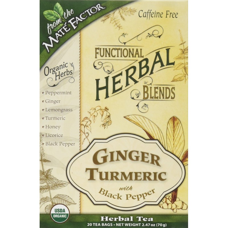 Mate Factor Functional Herbal Blends - Ginger Turmeric with Black