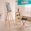 US Art Supply Portable Three Leg Wood Artist Folding Stool
