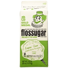 Gold Medal 3204 Lime Flossugar, 3.25 lb Carton