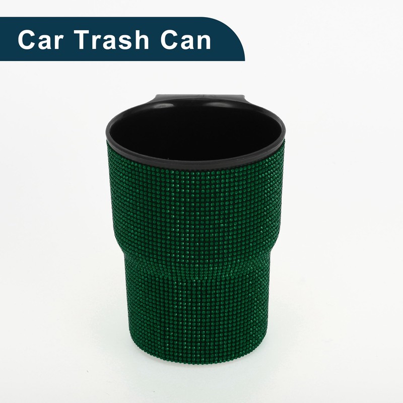 TUCKBOLD Car Trash Can Portable Front Seats Trash Bin Green