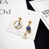 Creative Cartoon Astronaut Stud Earrings Asymmetric Spaceman Star Moon Drop