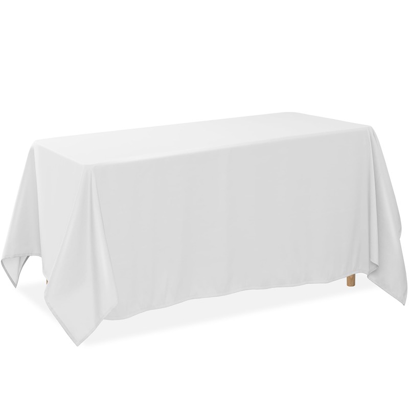 Lann's Linens 5 Pack 90 x 132 Inch Rectangular Tablecloth,