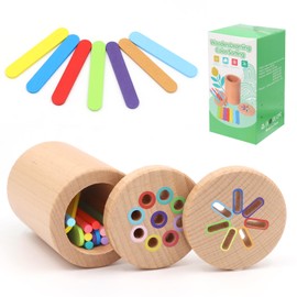 DHINCHANSAIB Giocattoli Montessori da Impilare e Ordinare 1 2 3 Anni, Giochi Bambini 1 2 3 Anni, Giochi Montessori 1-3 Anni, Giochi di Selezione di Forme e Colori Giochi Bambini Regali di Compleanno