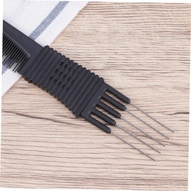 Ipetboom Black Carbon Fiber Anti-static Haircut Comb for Thick Curly Straight Hair Durable Tooth Comb for Salon and Home Use Precision Rat-tail Design Hair Styling Tool