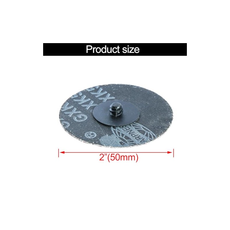 Hiqalty 100Pcs 2" inch Sanding Disc Roll Lock R-Type Sandpaper