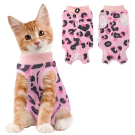 Cat Recovery Suit Female, Breathable Cat Onesie After Surgery Female for Abdominal Wounds or Skin Diseases, Surgery Recovery Suit Kitten Onesie After Spay Wear Anti Licking