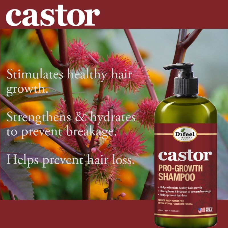Difeel Pro-Growth with Castor Oil 4-PC Ultimate Hair Care Set