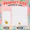 FYSUIMU 100 Pcs Easter Foil Guest Napkins Foil Gold Bunny