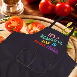 CENWA Makeup Lover Gift Esthetician Gift It’s A Beautiful Day To Paint Face Adjustable Apron Gift for Face Paint (Day To Paint Face apron EU)