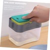 STOBAZA 2sets Countertop Dish Soap Dispenser with Sponges Transparent Press