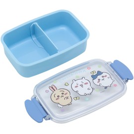 OSK PL-1R Chiikawa Lunch Box with Partition, 16.9 fl oz (500 ml), Made in Japan, Antibacterial, Blue