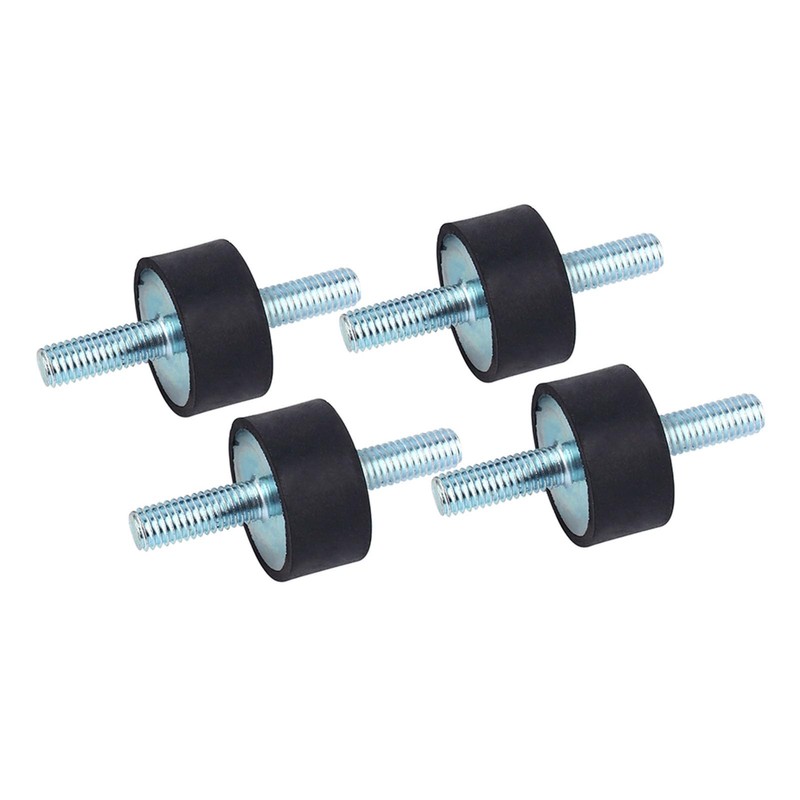Rubber Mount Damper for Air Compressor, Engine Shock Isolator, Threaded