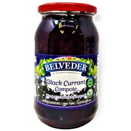 Belveder Blackcurrant Compote, No Preservatives Added, Non-GMO, Gluten Free and Vegan 31.74 Oz Pack of 1