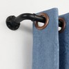 Mayrhyme Curtain Rod for Windows,Wrap Around Industrial Blackout Design,Black Adjustable
