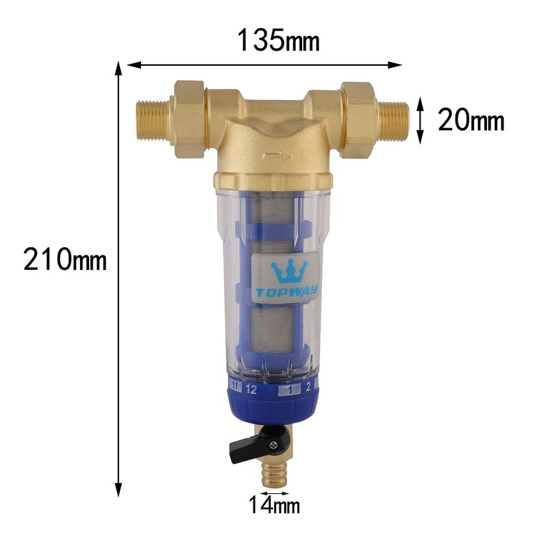 TOPWAY Water Prefilter Washable and Reusable Sediment Water Filter Faucet