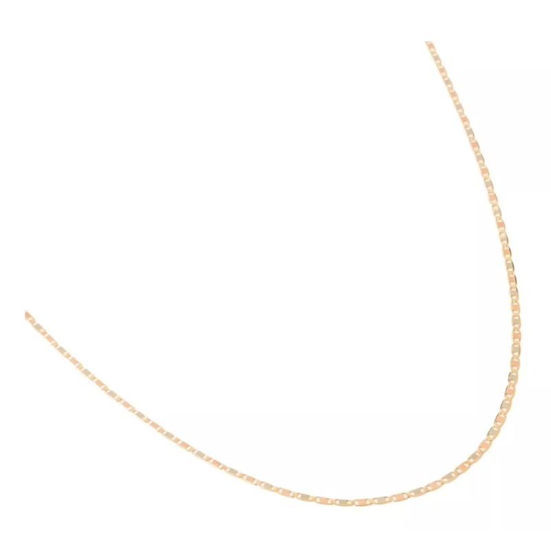 Ametrinaa Cadena Valentina Espejo Tritono 2mm 40cm Oro Italiano 10k