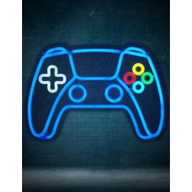 Gaming light, Gamer Neon Signs, Dimmable Game Controller LED Neon Sign for Gaming Room Decor, Bright Cool Gaming Zone, LED Gamer Signs for Wall, Bedroom, USB Powered Game Cool Gifts for Teens, Boys