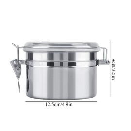 Airtight Coffee Canister, Stainless Steel Container Storage for the Kitchen Storage Tea Sugar Coffee Bean [800ml]