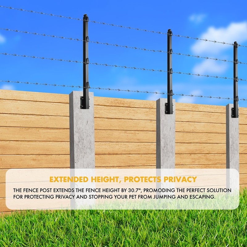 TPHUC Fence Post Extender, 31'' Barbed Wire Extension Arms for
