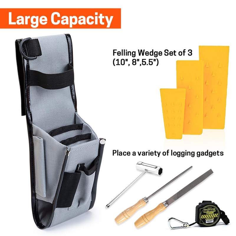 Yardmaris Felling Wedge Pouch, Adjustable Various Belts Logging Belt, Tree