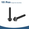 sourcing map 15Pcs 1/4-20 x 1-1/2" Flanged Hex Head Bolts,