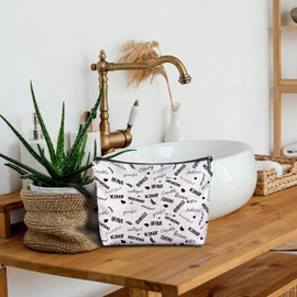 Zomhix Inspirational Gifts for Women, Positive Affirmations Makeup Bag, Daily Affirmations for Women, Self Love Mental Health Awareness Cosmetic Bag Toiletry Bag, Mental Health Gifts