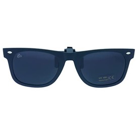 GoOpticians Retro Style Polarised Clip On Flip Up Sunglasses - Improved Grip (Grey)