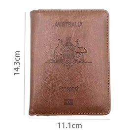 XMANX 2 Pack Passport Holder,Travel Cover Case Travel Passport Wallet Holder RFID Blocking ID Card ID Credit Business Cards Case Cover Travel Documents Organizer for Women and Men (Black+Brown)