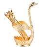 Coffee Spoon Holder Elegant Swan Shaped Alloy Mirror Polish Rich